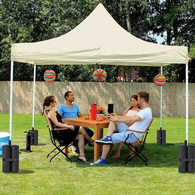 Alt view image 3 of 7 - 120 LBS Zipper Top Sand Bags for Canopy Legs (Without Sand) Sand Bags for Weight - Sandbags for Gazebo Legs, 600D Oxford Cloth Pop Up Canopy Tent Weights - Canopy Weight Bags, Set of 4-Black