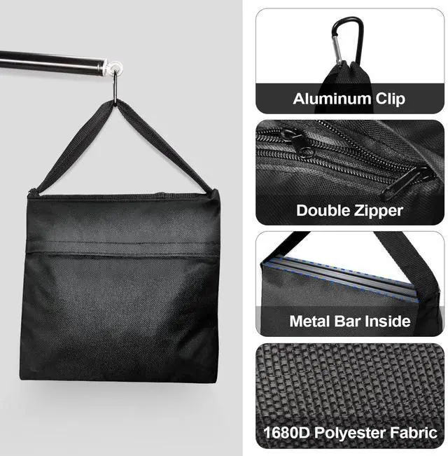 Alt view image 7 of 7 - 4 Pack Sand Bags for Weight, Heavy Duty Sandbags for Light Stand Tripod, Photography Equipment, Canopy Weights, Pop Up Tent, Umbrella Base, Backdrop Stand, Camping, Fishing Chair, Sports