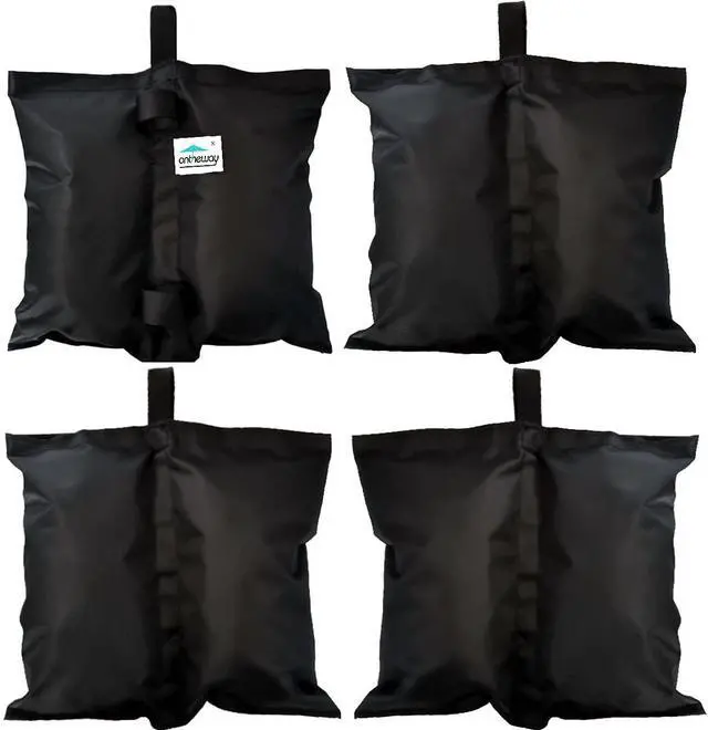 Main image of Sand Bags for Canopy Tent, Heavy Duty Weights Sandbags, 4pcs-Pack (Black)