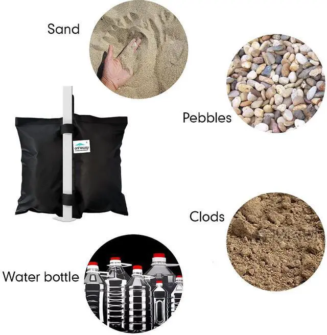 Alt view image 4 of 7 - Sand Bags for Canopy Tent, Heavy Duty Weights Sandbags, 4pcs-Pack (Black)