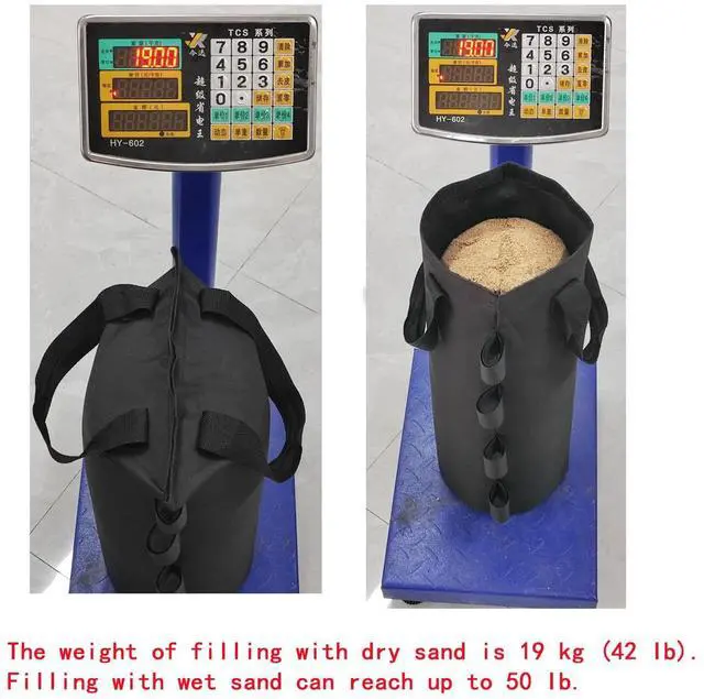 Alt view image 4 of 7 - Industrial Grade Weight Bags for Pop up Canopy Tent Sand Bags for Instant Outdoor Sun Shelter Canopy Legs