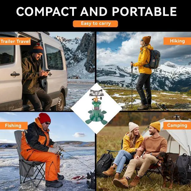 Alt view image 6 of 6 - Camping Propane Stove,Portable Camping Stove, Backpacking Stove Propane Camping Stove,10000BTU Single Burner Propane Stove for Outdoor Cooking,Fuel by 16 Oz Propane Cylinder (Fuel not Included)