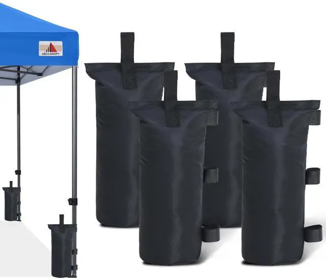 Main image of Canopy Weights Set of 4-120LBS Sand Bags Upgraded for Pop up Tent, Weight Bags for Outdoor Gazebo, Trampoline, Pergola, Black (Without Sand)