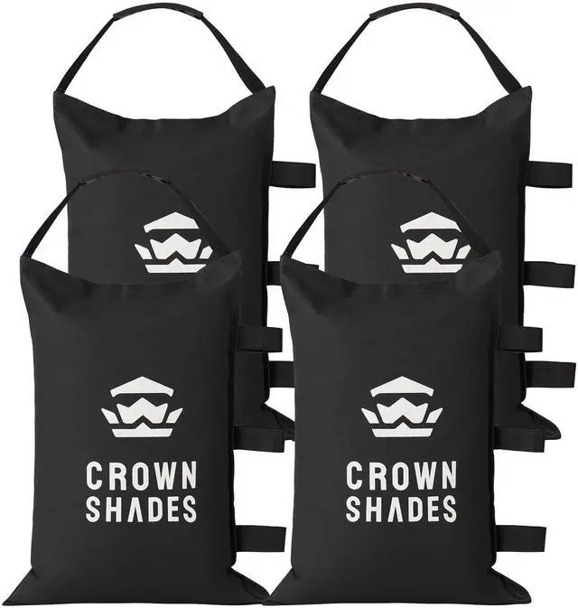 Main image of Sand Bags for Canopy Legs (120 LBS) Sandbags for Weight, Canopy Weights, Pop Up Tent Weights Bags, Black (Unfilled)
