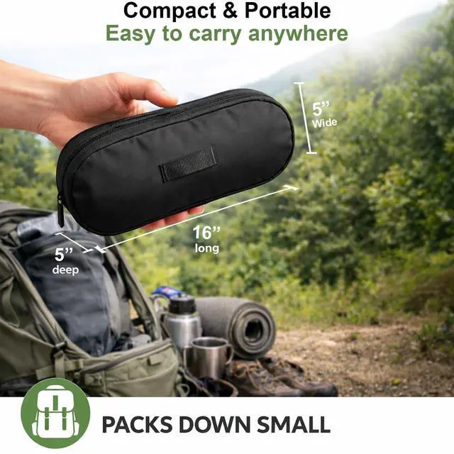Alt view image 3 of 7 - Portable Camping Chair for Young Adults and Teens, Holds 220 LB, Lightweight & Compact Foldable Camp Chair for Backpacking Travel, Outdoor Folding Chair for Beach, Sports, Fishing, Lawn & Concert
