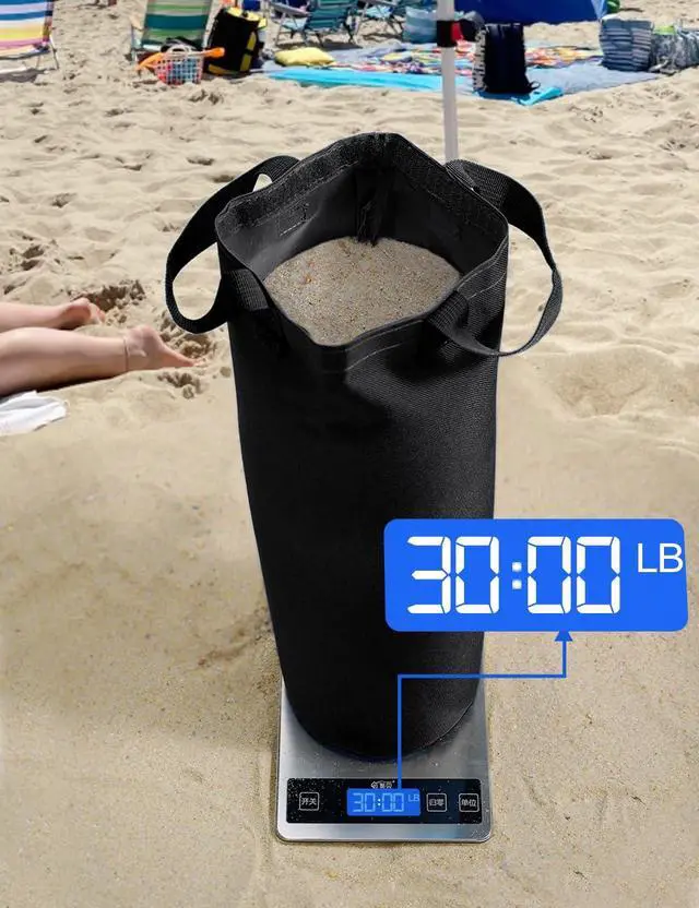 Alt view image 6 of 7 - 120LBS Extra Large Heavy Duty Canopy Weights Sand Bags for Ez Pop Up Canopy Tent Gazebo Outdoor Instant Sun Shelter Patio Umbrella, Upgraded 5 Full-Sized Magic Stick and 2 Nylon Handles, 4Pack