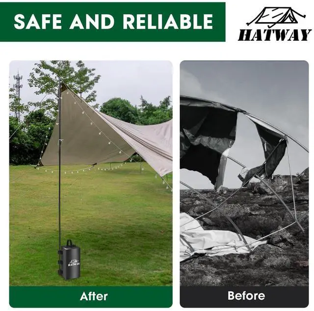 Alt view image 6 of 7 - Canopy Weights,132 LBS Canopy Water Weight Bag Set of 4 Leg Weights for Pop Up Gazebo,Canopies,Tent-4 * 15L-Black