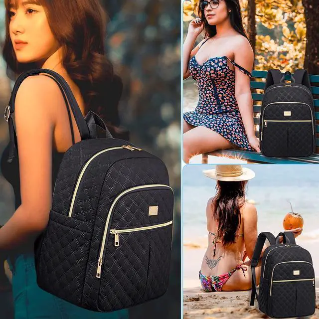 Alt view image 6 of 6 - Lunch Backpack For Women,20L Backpacks Cooler Insulated,Back pack Lunch Bag For Women Work With Side Pockets,LunchBox Backpack With Cooler Compartment For Picnic Hiking Camping Beach