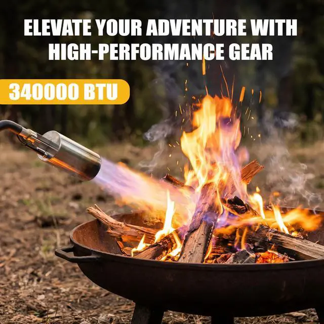 Alt view image 2 of 7 - Propane Torch Weed Burner Heavy Duty-340,000 BTU Weed Torch with 2 Extension Modes, Piezo Trigger(Self Igniting)&12.5ft Hose, Multi-Fuel Compatible(1lb-100lb) for Weeds, Ice Melting, Roofing