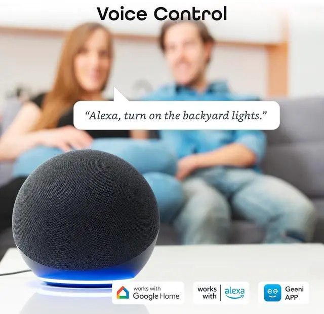 Alt view image 5 of 7 - Indoor/Outdoor Smart Plug Weatherproof, 1 Socket Wireless Remote Control and Timer Works with Alexa, Google Assistant, Requires 2.4 GHz WiFi, Black