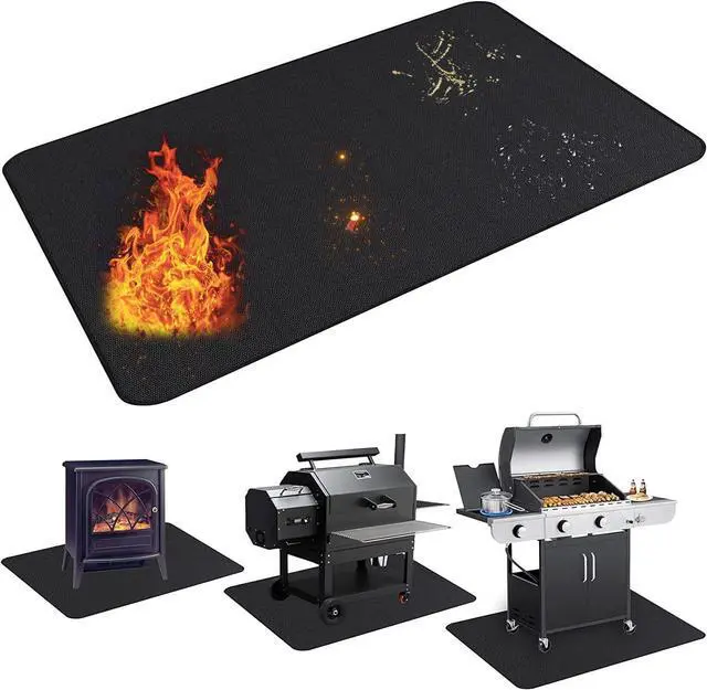 Main image of Large 65 x 48 inches Under Grill Mat for Outdoor Grill,Double-Sided Fireproof Grill Pad for Fire Pit,Indoor Fireplace Mat Fire Pit Mat,Oil-Proof Waterproof BBQ Protector for Decks and Patios