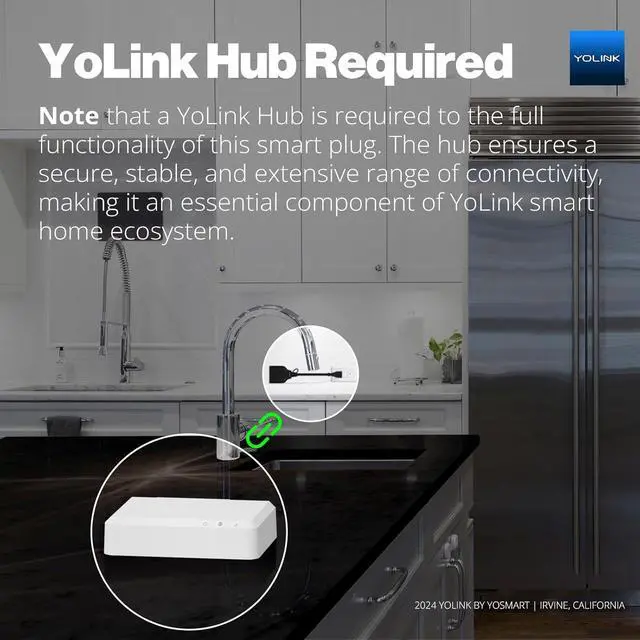 Alt view image 6 of 7 - Smart Outdoor Energy Plug, IP63, 1800W, 15A Smart Plug with Real-Time Energy Monitoring, Automatic Safety Shutoff, Alexa & Google Assistant Compatible, Require YoLink Hub