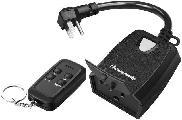 Main image of Outdoor Dimmer for String Lights, Remote Dimmer Switch, Weatherproof Dimmer Plug, 100FT Range, Compatible with Dimmable LED/Tungsten Bulbs