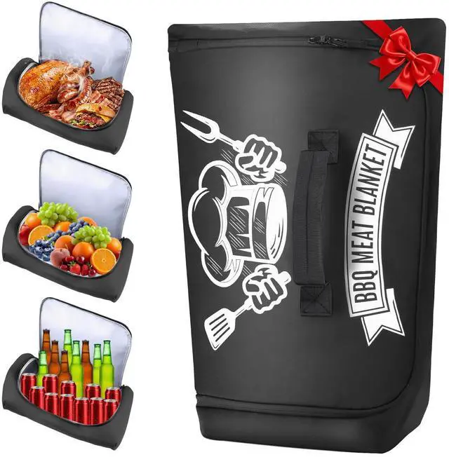 Main image of 21 Inch Insulated BBQ Meat Resting Blanket, Heavy-Duty Wide Mouth Thermal Bag, Moisture & Heat Retention Pouch for Brisket/Steak, Smoker Camping Picnic Kitchen Accessories, Gift for Men Dad Husband