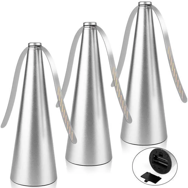Alt view image 2 of 7 - 3PCS Fly Fan for Outdoor Table Picnic Fly Fan and Food Fan Indoor Outdoor Meal for Party,Silver
