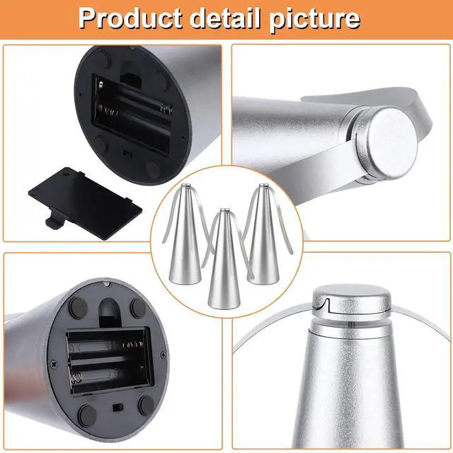 Alt view image 4 of 7 - 3PCS Fly Fan for Outdoor Table Picnic Fly Fan and Food Fan Indoor Outdoor Meal for Party,Silver