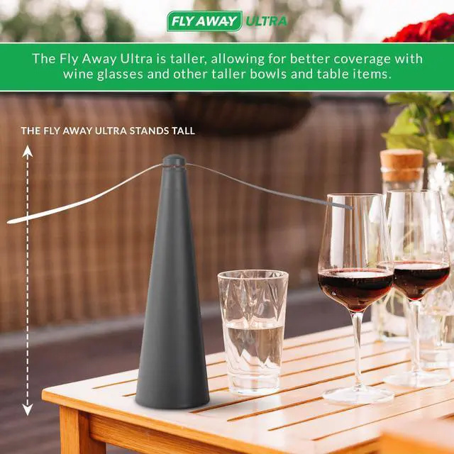 Alt view image 6 of 7 - 2 Pack Rechargeable Outdoor Fly Fans for Tables with Ultrasound, Outdoor or Indoor Tabletop use, Restaurant, Barbeque, Events, Deter Flies, Wasps, Bees, Moscas and Bugs, Hanging Hook.