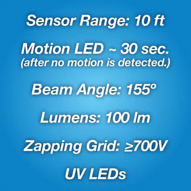 Alt view image 6 of 6 - 2-in-1 Solar Bug Zapper and Motion Sensor LED Light, Outdoor Electric Insect Killer, Mosquito Fly Zapper Trap for Outdoor Use (3 Pack)