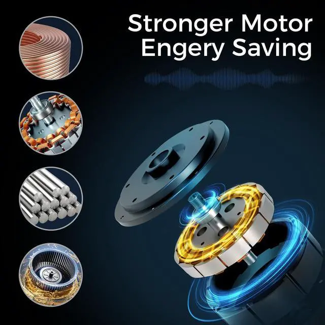Alt view image 2 of 7 - Ceiling Fans with Lights Remote Control - Flush Mount Dimmable 3000K-6500K LED 6 Speed with Quiet DC Motor for Bedroom, Living Room and Outdoor Patio