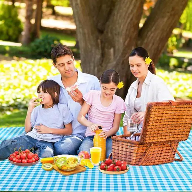 Alt view image 2 of 7 - Extra Large Picnic Blanket Beach Blankets, Outdoor Foldable Waterproof Sand Mat for Beach Camping Hiking Travel Family Concerts Grass Park Music Festival Lawn Mats (Blue, 80x60inch)