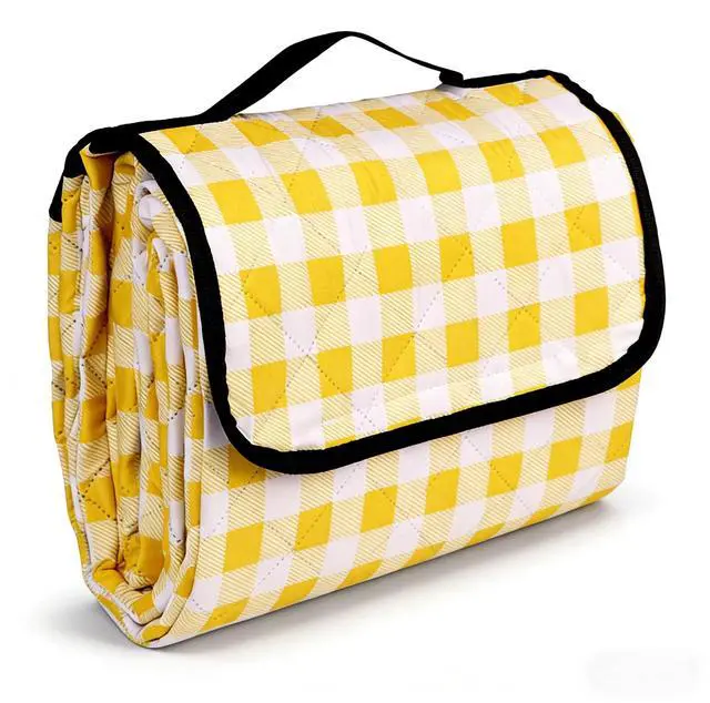 Main image of Outdoor Picnic Blankets, 60''x 80'' Waterproof and Foldable - Durable, Spacious, and Portable Camping Blanket for Families, Perfect for Hiking/Beach/Park, and Nature Excursions(Yellow)