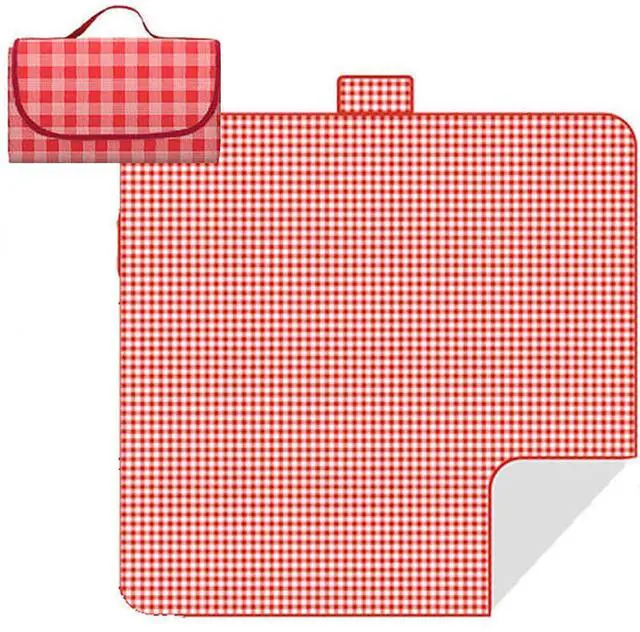 Main image of Outdoor Picnic Blanket,Extra Large Picnic Blanket Beach Blankets, Picnic Mat Waterproof Sand Proof Foldable Portable for Outdoor Camping Hiking Travel Grass Music Festival Lawn Mats (red)