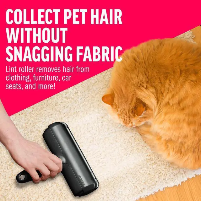 Alt view image 5 of 7 - Pet Hair Remover Original Size Reusable Lint Roller for Cat & Dog Hair on Furniture, Couch, Carpet, Car, Rugs & Bedding Portable, Eco-Friendly (Black)