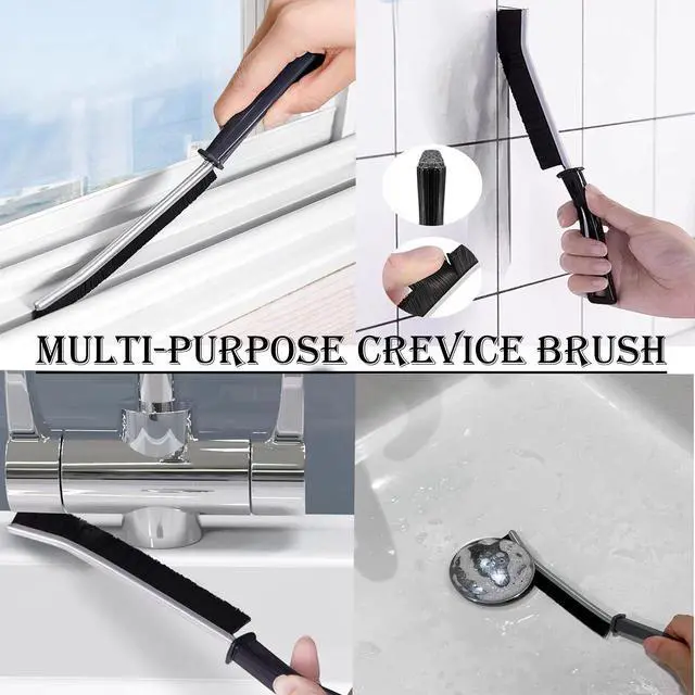 Alt view image 4 of 7 - Cleaning Brush, 9 Pcs Hard Bristle Crevice Cleaning Brush Set for Kitchen Bathroom Toilet Grout Bottle Gap Window Tracks, Multifunctional Home Essentials Scrub Cleaning Tools