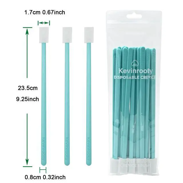 Alt view image 2 of 7 - 20PCS Crevice Cleaning Brush Tool Kit, Disposable Toilet Brush & Seat Cleaner (Blue)