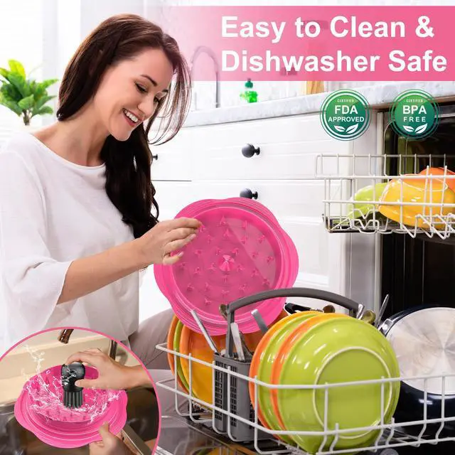 Alt view image 4 of 7 - Chicken Shredder Tool Twist Large Chicken Breast Shredder with Brush&Fork, Visible Meat Shredder Machine, Anti-Slip Strip, Ergonomic Handle, BPA Free, Pork Beef Chicken(Hot Pink)