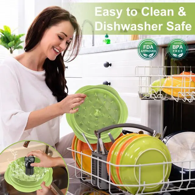 Alt view image 4 of 7 - Chicken Shredder Tool Twist Large Chicken Breast Shredder with Brush&Fork, Visible Meat Shredder Machine, Anti-Slip Strip, Ergonomic Handle, BPA Free, Suitable for Pork Beef Chicken(Matcha)