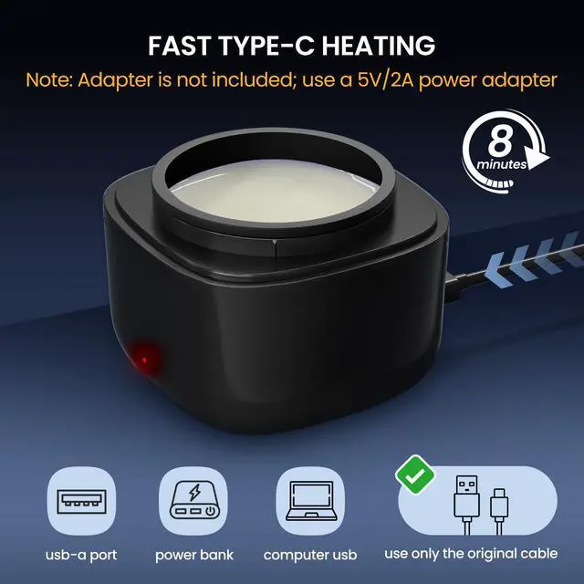 Alt view image 5 of 7 - Nose Wax Kit Men, Nose Ear Hair Waxing Kit with 100g Wax, 40 Sticks, Nose Ear Hair Removal Kit, USB Fast Heat, Smart Constant Temp, Upgraded Size, Multi-Accessories, Black