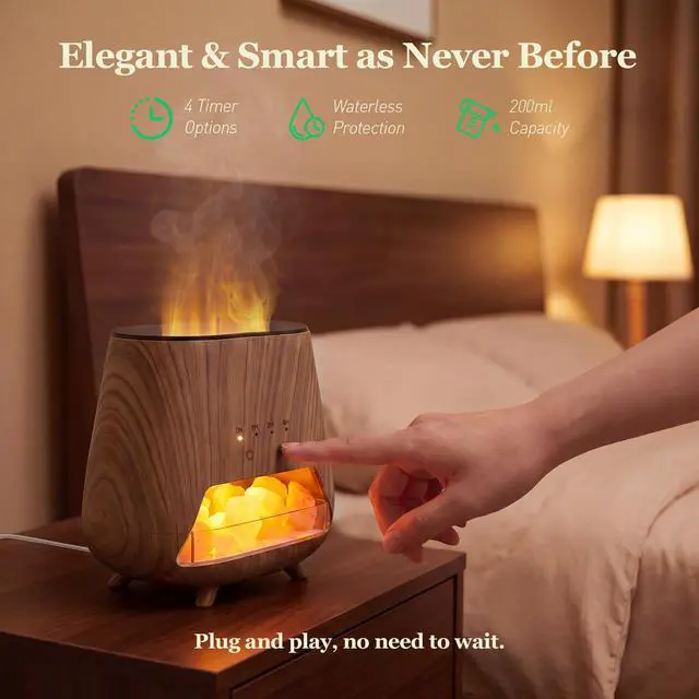 Alt view image 3 of 7 - Essential Oil Diffuser for Home, -- Aromatherapy Diffuser & Lamp, 200ml Cool Mist Humidifier, - , Auto Off, Bedroom Office Yoga