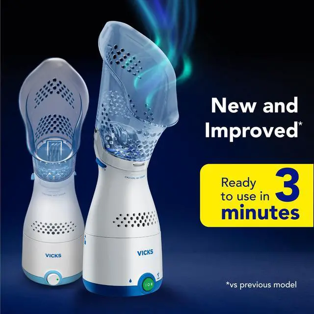 Alt view image 2 of 7 - Sinus Inhaler, Plug-in Non-Medicated Steam Inhaler for Sinus Relief, Allergies, Congestion & Colds, Vocal Steamer, Soothes Nasal & Throat Passages, Works with VapoPads (1 Included)