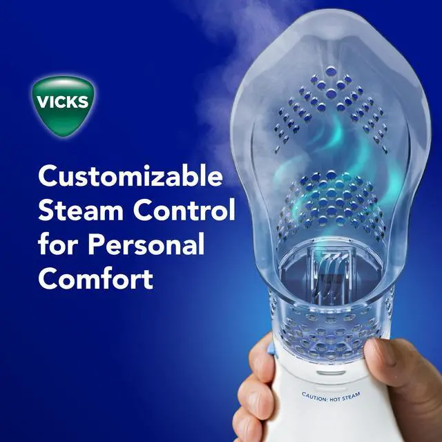 Alt view image 5 of 7 - Sinus Inhaler, Plug-in Non-Medicated Steam Inhaler for Sinus Relief, Allergies, Congestion & Colds, Vocal Steamer, Soothes Nasal & Throat Passages, Works with VapoPads (1 Included)