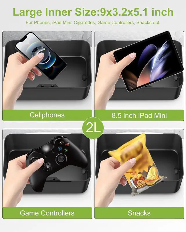 Alt view image 6 of 7 - Safe Timed Lock Box, Phone Lock Box with Timer Unplug from Phones,Video Games,Social Media,Snacks&Cravings,Self-Control Lockable Storage Box, Phone Locker Time Locking Container for Better Habits