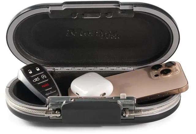 Main image of Portable Small Lock Box, Set Your Own Combination Lock Portable Safe, Personal Travel Safe, 5900D, Gunmetal Grey