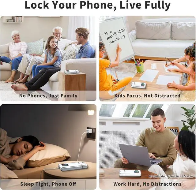 Alt view image 6 of 7 - Timed lock Box, Portable Timer phone lock box for Kids & Adults,Built better habits Anti-Phone Addiction Self-Discipline Phone Jail,Metallic Silver