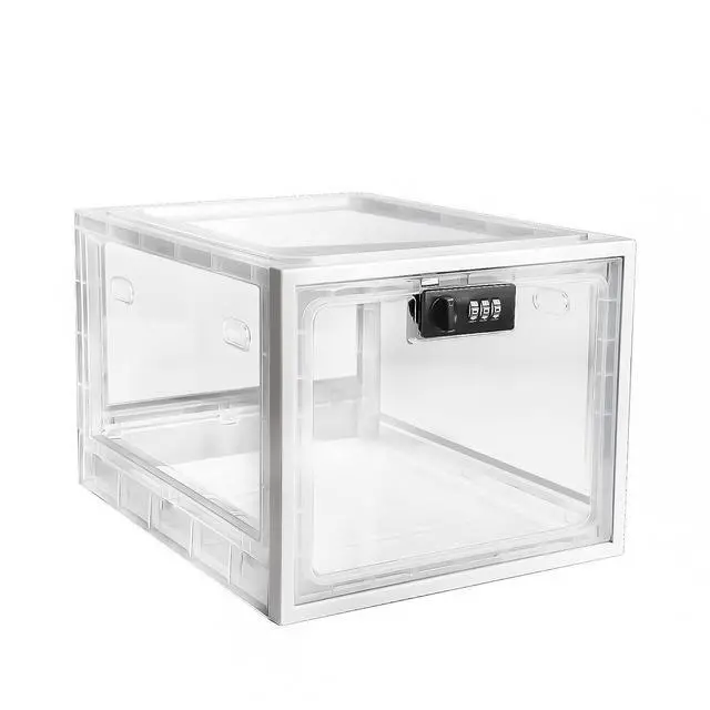 Main image of Large Lockbox Medicine Lock Box - Refrigerator Lockable Boxes for Food Storage - Childproof First AID Locking Cabinet Pill Case Medical Organizer Bin - Mobile Tablet Locker Cell Phone Jail