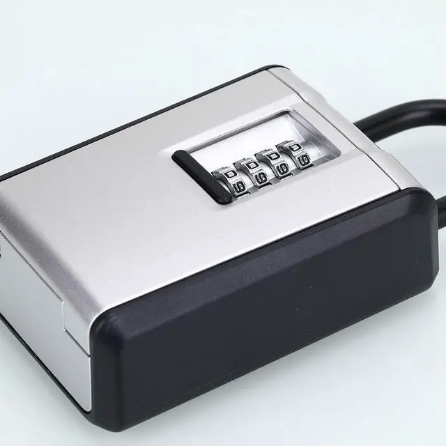 Alt view image 7 of 7 - Key Lock Box, Combination Lock box with Code for House Key Storage, Combo Door Locker (silver-1pack)