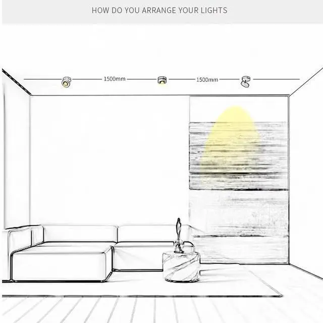 Alt view image 7 of 7 - Dimmable LED Ceiling Spotlight 360°Adjustable -Tuya Smart Life Surface Mounted 12W COB Art Lighting-Hard Wired Ceiling Downlight for Mural Display Corridor Background wall (White, 3.90"*2.84")