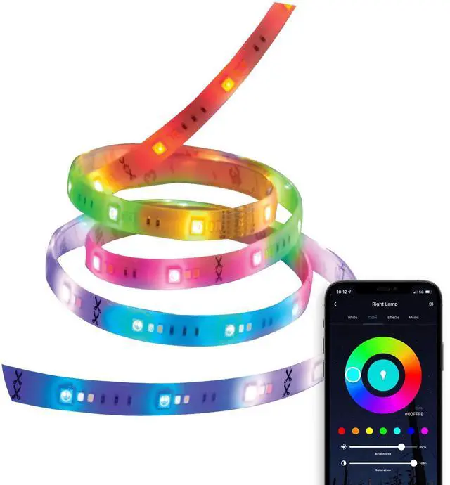 Main image of Starfish S11263 WiFi Smart LED 6 Foot Color Changing Indoor Tape Light Strip, Works with Siri, Alexa, Google Assistant, SmartThings, 20 Watt, 120 Volt, 1600 Lumens
