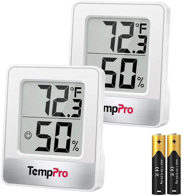 Main image of TP49 2 Pieces Digital Hygrometer Indoor Thermometer Humidity Meter Mini Hygrometer Thermometer with Temperature and Humidity Monitor Room Thermometer (Previously ThermoPro)