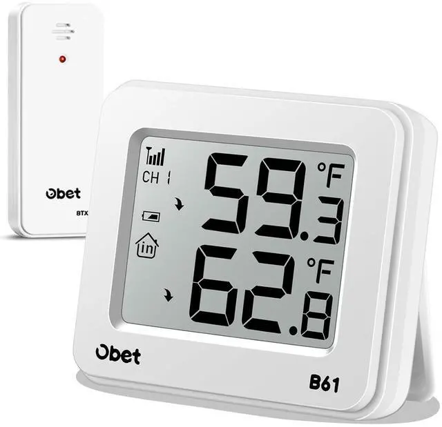 Main image of Outdoor Thermometer Wireless Indoor Outdoor Digital Thermometer Remote Temperature Monitor Greenhouse Thermometer for House Home Room Patio