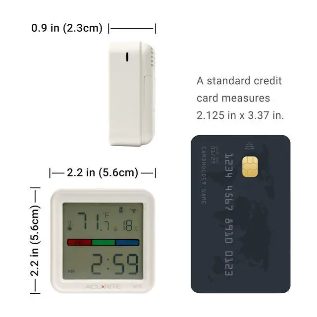 Alt view image 3 of 7 - Digital Indoor Thermometer and Hygrometer, White