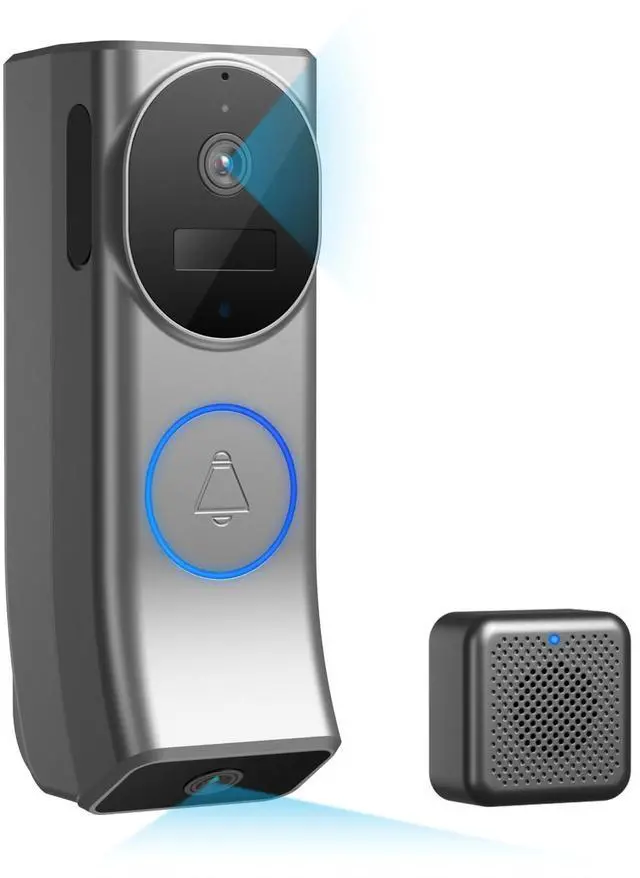Main image of Wireless Battery Video Doorbell Dual Camera 1080P with Chime, 1080P HD, Wireless Battery-Powered & 2,4G Wi-Fi, IR Night Vision, Two Way Audio, AI Motion Detection, Local/Cloud Storage