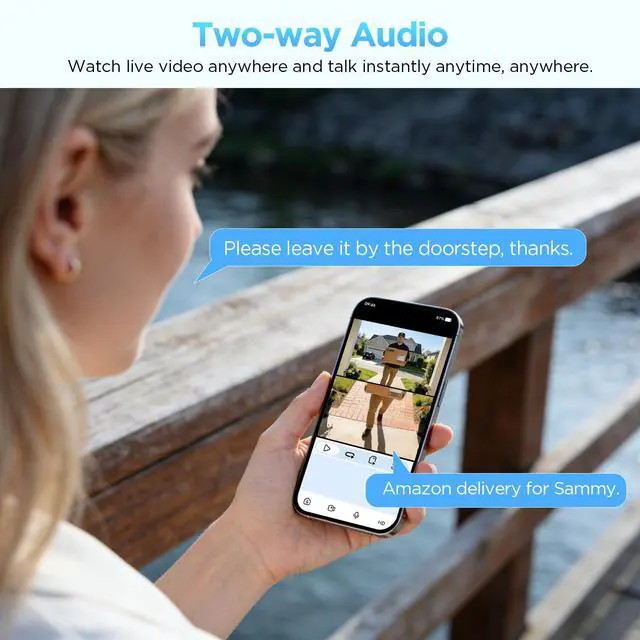 Alt view image 5 of 7 - Wireless Battery Video Doorbell Dual Camera 1080P with Chime, 1080P HD, Wireless Battery-Powered & 2,4G Wi-Fi, IR Night Vision, Two Way Audio, AI Motion Detection, Local/Cloud Storage