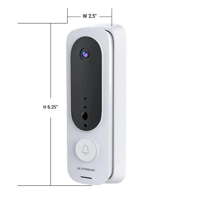 Alt view image 4 of 5 - Smart Snapshot Battery Doorbell, 2.4GHZ Wi-Fi Doorbell with Instant Notifications, Remote Access, Motion Detection, Rechargeable, No Hub Required, App Compatible with Android & iPhone