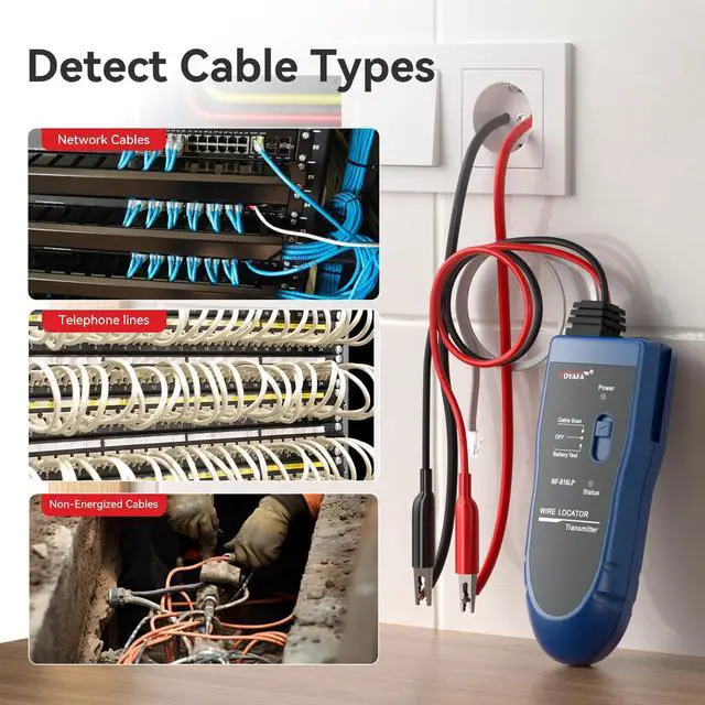 Alt view image 4 of 7 - NF-816LP Underground Wire Locator - Pet Fence & Electrical Cable Tracker, Find Breaks in Buried Wires, Network & Irrigation Line Finder, Rechargeable, LED Flashlight