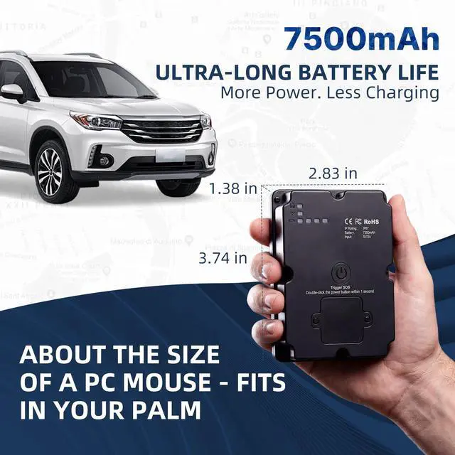 Alt view image 7 of 7 - Magnetic GPS Tracker for Vehicles, Tracking Devices for Cars Hidden, Up to 7 Months Battery Life, IP67 Waterproof, Real-Time 4G LTE Assets & Car Tracking Device, Unlimited Range, Subscription Required